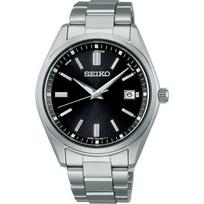 Seiko SBTM323 (SEIKO SELECTION S serijos saulės radijo bangomis valdoma metalinė juosta vyrams) Apvalus laikrodis sidabrinis
