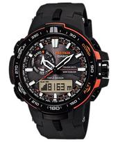 Casio Pro Trek Vyriškas Nerūdijančio Plieno 100M Atsparus Vandeniui Skaitmeninis Žadintuvas Kvarcinis Laikrodis PRW-6000Y-1 juoda