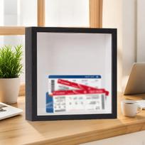 Šešėlių dėžutės rėmas, gilus vitrininis dėklas su anga nuotraukoms, vestuvėms, filmams, sporto renginiams 29x29cm
