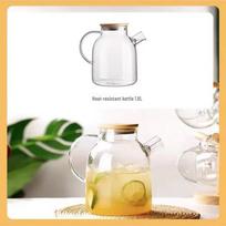 High Borosilicate Glass Teapot white
