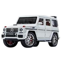 Diecast 1:24 Mercedes-Benz G-Wagen AMG G63 Alloy Pull-Back Car Model - White white