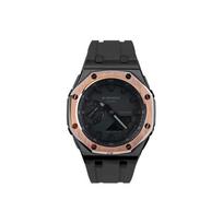 CASIO Custom Collection Black Rose Quartz Movement Watch Unisex Black Dial GA-2100-1A1-- black