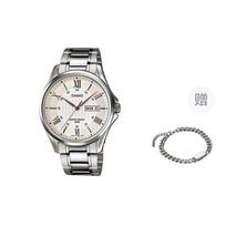 CASIO vyriškas sidabrinis laikrodis MTP-1384D-7A- Silver white