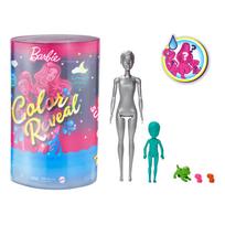 Barbie Color Reveal Akvarelinė Magiška Šventės Lėlė ir Aksesuarų Rinkinys Staigmena Žaislas [Nuo 6 metų] GRK14 pink