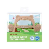 Petite Nube Silicone Bear Wrist Teether, Cozy Beige, 1 piece, Korean baby products beige