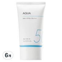 Missha All Around Safe Block Aqua Sun Cream SPF50+ PA++++, 6 pieces, 50ml white