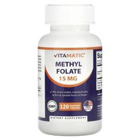 Vitamatic, metilo folio rūgštis, 15 mg, 120 augalinių kapsulių