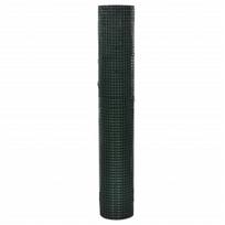 vidaXL Vielinis tinklas viščiukams su PVC danga, žalias, 25x1m
