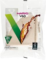 HARIO V60 popieriniai filtrai popieriniai filtrai HARIO V60 piltuvėliui (01), 1-2 puodeliams, 100 vnt beige