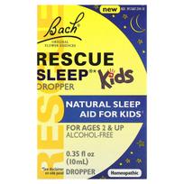 Bach, Vaikams, Rescue Sleep Lašai, Nuo 2 metų, Be alkoholio, 0,35 fl oz (10 ml)