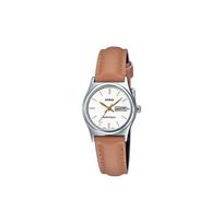CASIO STANDARD Quartz Movement Leather Strap Watch Women's Watch White Dial LTP-V006L-7B2 White Dial gray