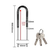 Dewishi Glass Door U-Lock black
