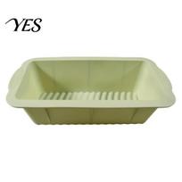 Sandwich Bread Maker Rectangular Silicone Toast Pan, Non-stick Multifunctional Baking Mold, Heat Resistant Multi-purpose Box Food Grade Loaf žalia