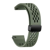 Replacement Magnetic Silicone Strap for Huawei Watch GT7 Pro, 22mm with Quick Release žalia