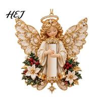 Holografinis Kalėdinis Pinigų Papuošalas Angelas Laikiklis Kabantis Papuošalas, Akrilinis Pinigų Pakabukas Daugkartinio Naudojimo Laikymo Dėžutei Šventinės Eglutės Puošmena, Šventinis E brown