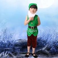 Naujas septynių nykštukų vaikų kostiumas pasirodymui Karnavalo Cosplay apranga Vaikų princesės ir nykštuko dramos pasirodymo apranga 160cm&Other žalia