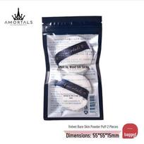 ARMUTTO Velvet Skin-Like Powder Puff (2-Pack) gray