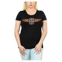 Harley-Davidson Women's Air America Embellished Crew Neck Short Sleeve T-Shirt 6XL beige