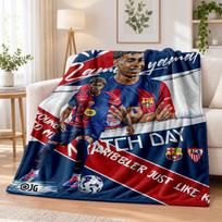 Lamine Yamal Printed Flannel Blanket Warm Comfort Bed Throw For Indoor Home Decoration 100cmx150cm