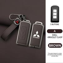 Odinis automobilio nuotolinio valdymo pultelio dėklas, skirtas Mitsubishi ASX LANCER Pajero Sport Outlander Eclipse Cross, raktų pakabukas, pilnas dangtelis, priedai black