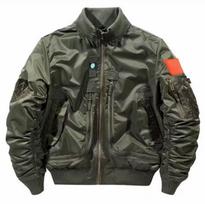 726 Military MA-1 Pilot Jacket: Multi-Pocket, Velcro Stand Collar, Baseball Style Outerwear. XXL gray
