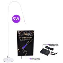 UV LED blakstienų klijų kietinimo lempa su kojiniu jungikliu - 5W/10W, 395nm
