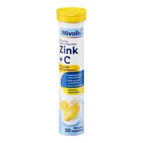 Dm Mibolis Cinko+C Putojančios Vitaminų Tabletės 20 vnt.