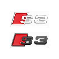 For Audi A3 A4 B8 8P 8V B6 A5 A6 TT RS3 RS4 RS5 RS6 RS7 RS8 Badge Car Body Rear Trunk ABS Emblem Sticker Decoration Accessories Black red