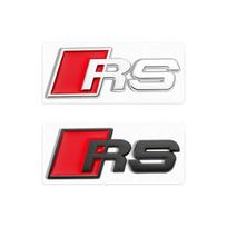 For Audi A3 A4 B8 8P 8V B6 A5 A6 TT RS3 RS4 RS5 RS6 RS7 RS8 Badge Car Body Rear Trunk ABS Emblem Sticker Decoration Accessories Black