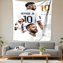 Neymar Jr Soccer Poster White Gold Stylish Design Patterned tapestry for bedroom and living room home decor sofas 180x230cm(70x90in)