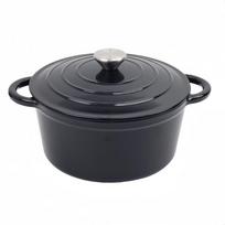 PuPan Cast Iron Enameled Dutch Oven 28cm gray