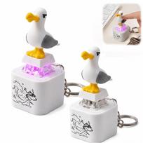 2027  Seagull Mine Keychain, Usb Clicky Keyboard Fidget Button, Led Sound Keychain gray