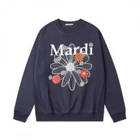 Mardi Korėjietiški Streetwear Unisex Margučių Gėlių Raidžių Spaudos Apvalios Kaklo Palaidinė 2025 L white
