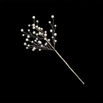 Glitter Pearl Crystal Christmas Pick Realistic Handmade Gem Star Xmas Tree Branch Handcrafted Bead String Vine