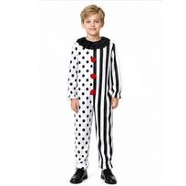 Baisus klouno kostiumas Helovino vakarėliui Cosplay Suaugusiems Vaikams Unisex Baisus makiažo stiliaus aprangos rinkinys 150 Suggested 140-150 black