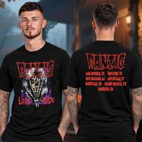 Danzig Merch Šiaurės Amerikos Turas 2026 Paskutinė Kelionė Gerbėjo Dovana Dvišoniai Unisex Marškinėliai Unisex Marškinėliai S brown