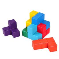Disentanglement 3D Soma Cube Puzzle Montessori Brain Teaser Iq Logic Training Mind Challenge Educational Toys For Kids Adults blue
