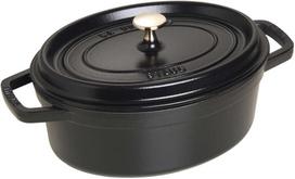 Ovalus ketaus puodas STAUB, 3,2 l spalva: juoda