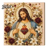 Personalized Home Decor for Adults Pearl Kit Art DIY Jesus Diamond Painting Christian Mosaic Office Desk Ornaments Craft C