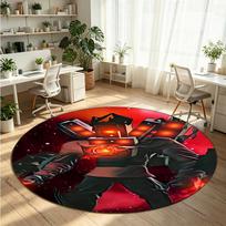Skibidi Toilet Printed Round Crystal Velvet Rug Soft Non Slip Floor Carpet For Bedroom Holiday Gift 150cmx150cm