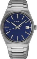 Seiko Dress Chronograph Watch Modern Men's SUR555P1, Silver, blue