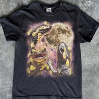 Salamander Frog Full Moon Shirt, Distressed Animal Graphic Tee, Retro Nature Lover 150 gray