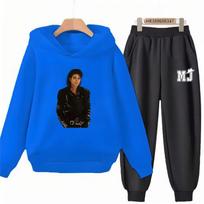 Michael Jackson Spausdinimo Vaikų Hoodis+Kelnės Kostiumas Juodas 3-12 Metų Mergaitėms Rožiniai Bėgiojimo Kostiumai Berniukams Kelnės Kostiumai Rudens Drabužiai 130 black