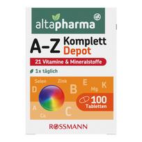 Rothmans Altapharma A-Z Multivitaminų ir Mineralų 100 Tablečių