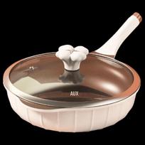 AUX Multi-functional Stainless Steel Pumpkin Frying Pan balta spalva