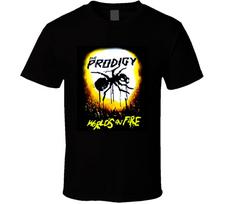 The Prodigy Worlds On Fire T Shirt S yellow