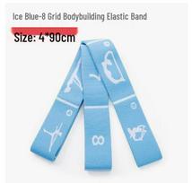 For Yoga Resistance Band Kids And Adults Stretch Dance Fitness Trainer 8-loop yoga elastic band - ice blue (90cm) gray