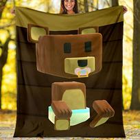 Žaidimo „Super Bear Adventure“ spausduotas pledas—lengvas, minkštas, šiltas;universalus pledas visais sezonais—puikiai tinka kaip pledas nuo oro kondicionieriaus, miego pledas 100cmx150cm