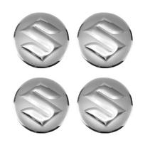 4 vnt. Automobilio emblema Ratlankio centrinio dangtelio lipdukas Ratlankio ženklelio dangtelis Suzuki SX4 Swift Jimny Ignis Alto S-cross Vitara Celerio Across sidabras