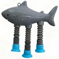 New Italian Brainrot Toys Tralalero Tralala Lirili Larila Tung Sahur Model Suction Cup Toys Telescopic Tubes Stress Relief Gifts gray